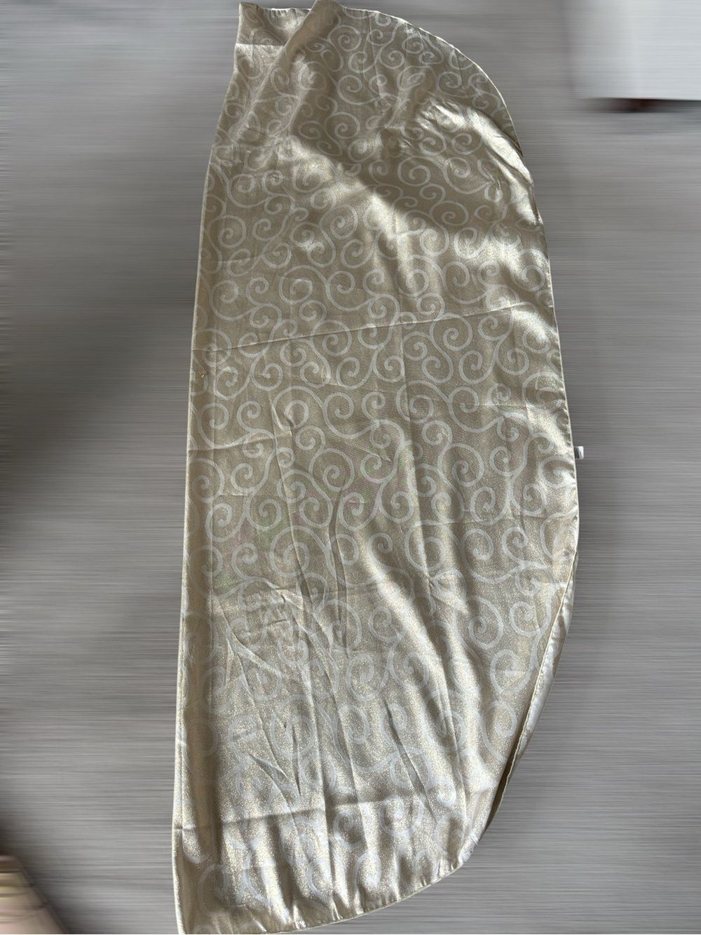 Newbridge Metallic Gold and Cream Swirl Double Sided Oblong Tablecloth!